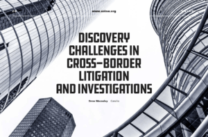 Discovery Challenges in Cross-Border Litigation and Investigations, Screenshot, Front Page